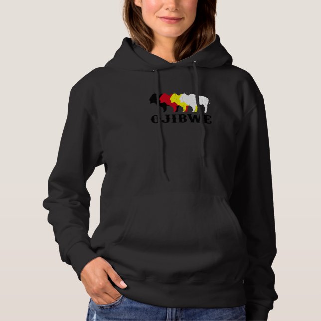Sudadera Ojibwe Anishinaabeg Ojibwa Native American Medicin (Anverso)