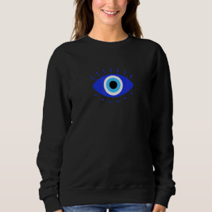 Sudadera Ojo azul malvado antiguo Hamsa sagrado símbolo esp