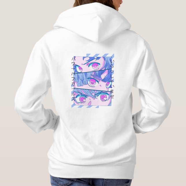 Sudadera Ojos de Chicas animales - Arte cultural japonés -  (Reverso)