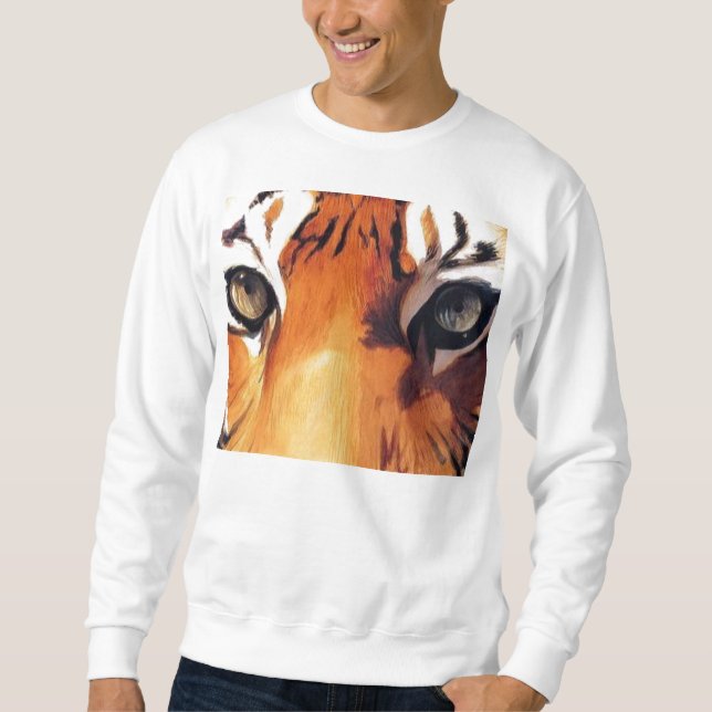 Sudadera Ojos de las ilustraciones del tigre (Anverso)