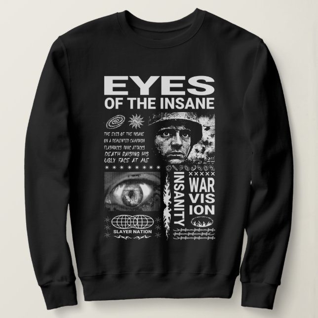Sudadera Ojos de los dementes - Visión de guerra fuertement (Anverso del diseño)