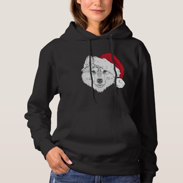 Sudadera Ojos mixtos Santa Husky (Anverso)