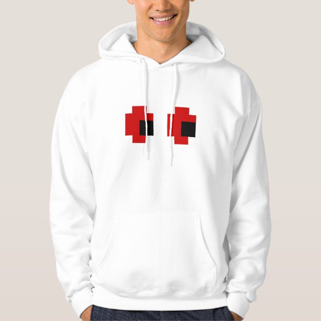 Sudadera Ojos rojos fantasmagóricos de 8 bits (Anverso)