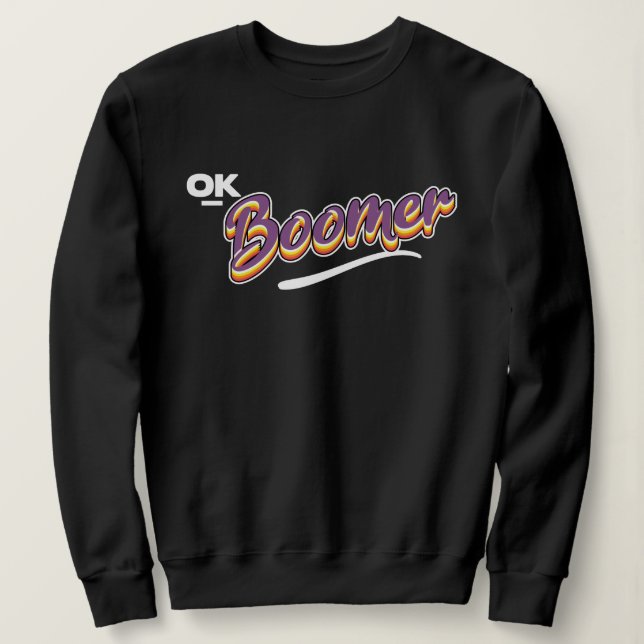 Sudadera Ok boomer (Anverso del diseño)