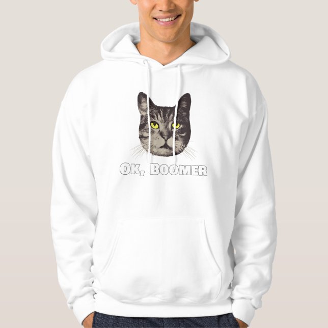 Sudadera Ok Boomer Cat Shirt Millennial Cat Gift Oka (Anverso)
