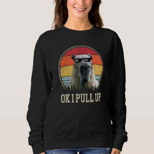 Sudadera ok, levanté los soles retro vintage Meme Cute capy