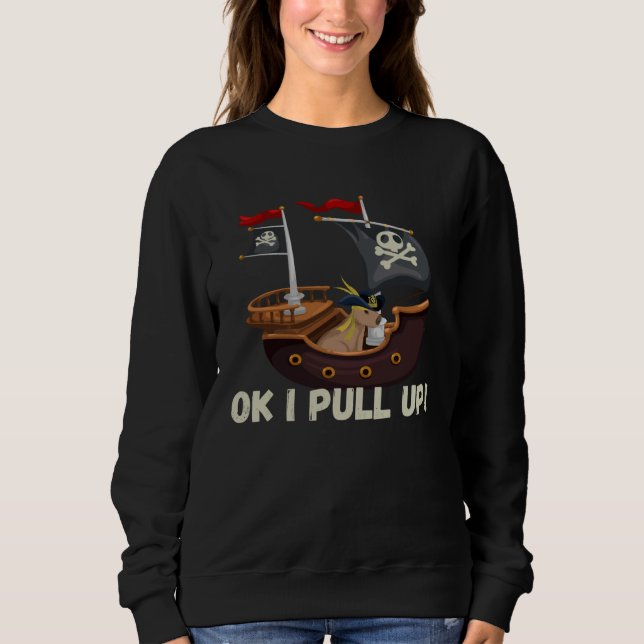 Sudadera Ok Llego Capibara Pirata Animal (Anverso)
