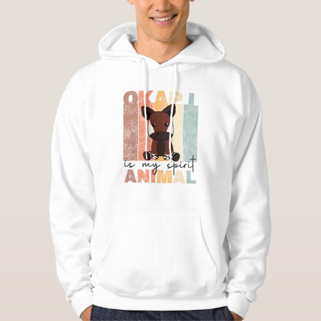 Sudadera Okapi es mi animal espiritual - Los okapis son ama (Anverso)