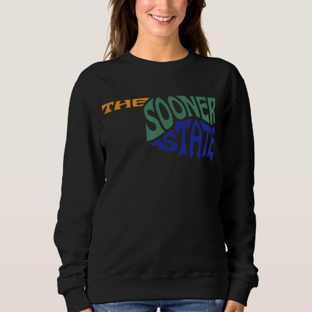 Sudadera Oklahoma Ok Us State Shape Motto (Anverso)