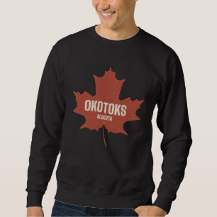 Sudadera Okotoks Alberta Canadá Patrimonio Canadiense Hoja