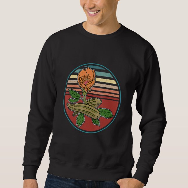 Sudadera Okra Vegetable Marshmallow Vegetarian Vegetarian (Anverso)