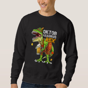 Sudadera Oktoberfest Dinosaur Lederhosen Beber Baviera