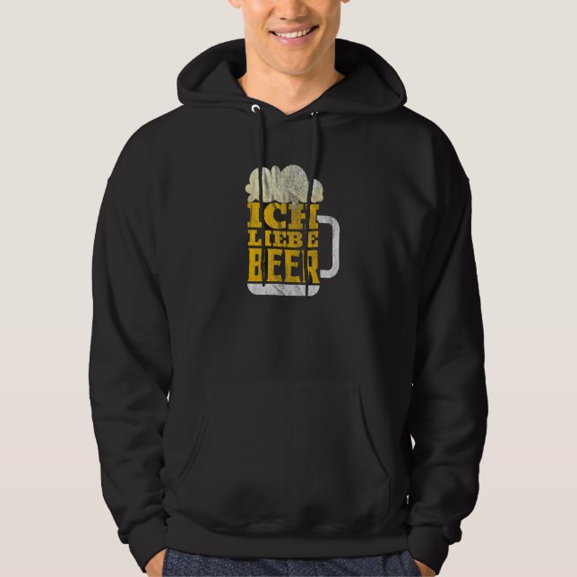 Sudadera Oktoberfest Ich Love Beer Retro German Bavarian Fe (Anverso)