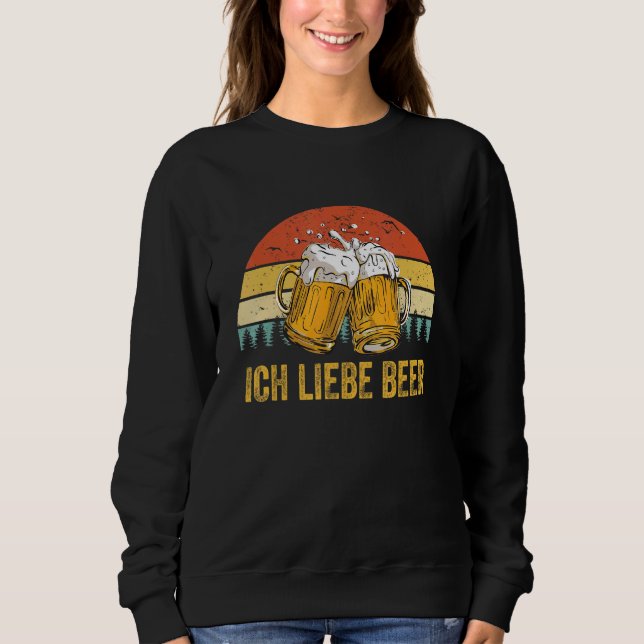 Sudadera Oktoberfest Ich Love Beer Retro German Bavarian Fe (Anverso)