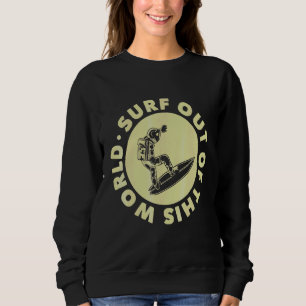 Sudadera Ola de surf fuera de este mundo surfear surfista s
