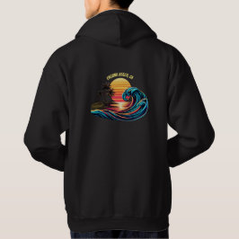 Sudadera Ola de surf Sunset Retro