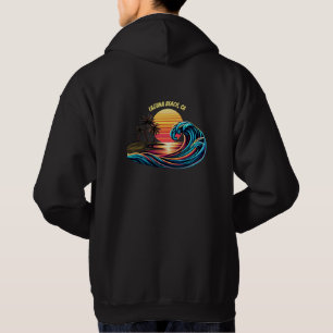 Sudadera Ola de surf Sunset Retro
