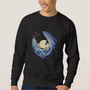 Sudadera Ola oceánica Animales del mar de ballenas