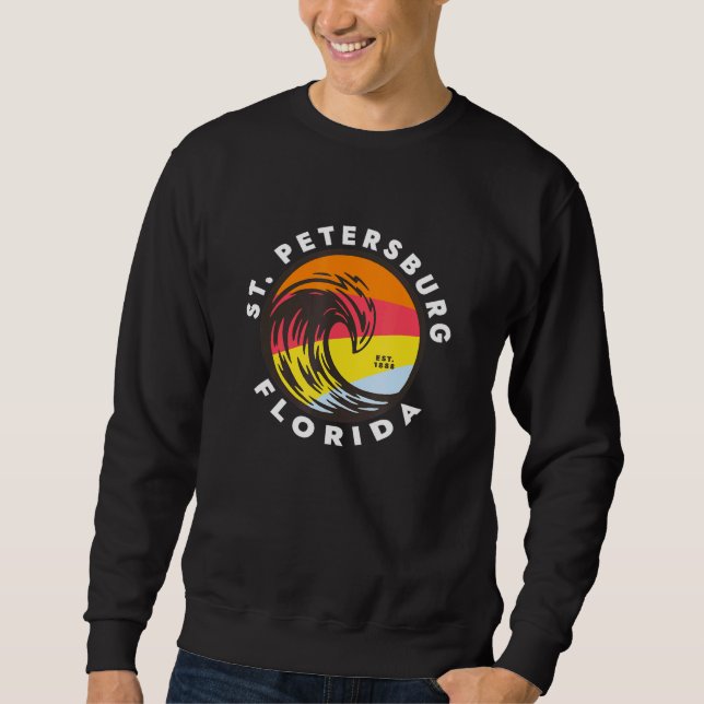 Sudadera Ola oceánica de recuerdo de vacaciones de San Pete (Anverso)