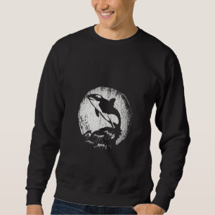 Sudadera Olas De Animal Marino Femenino Luz De Luna Orca Lu
