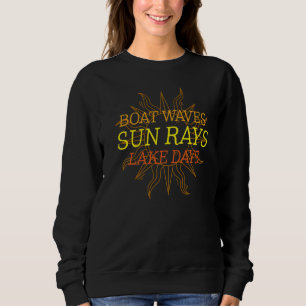 Sudadera Olas de barco Sun Rays Lake Days