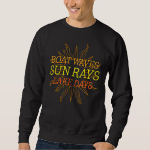 Sudadera Olas de barco Sun Rays Lake Days