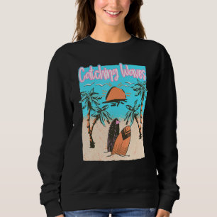 Sudadera Olas de caza Surfing Beach Vintage Surf