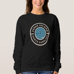 Sudadera Olas de Cedar Island Nc Vacaciones de Verano