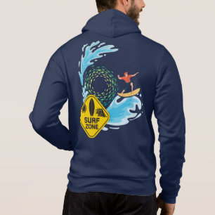 Sudadera Olas de la zona de surf montando camiseta Hoodie