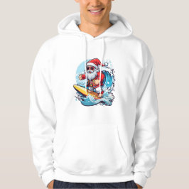 Sudadera Olas de Navidades de surf de Santa Claus