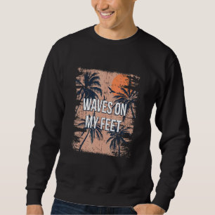 Sudadera Olas de playa Surfing Ocean Surfer Vacaciones Vera
