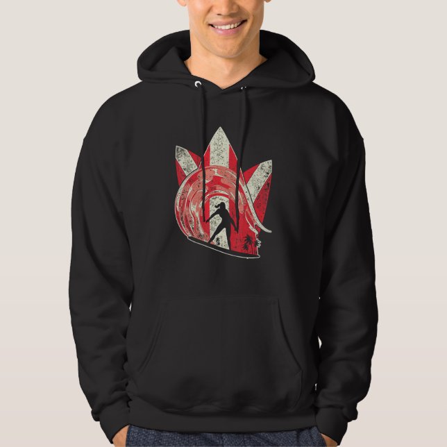 Sudadera Olas de tabla de surf agua de mar deporte surfista (Anverso)