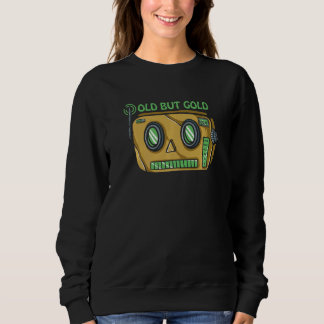Sudadera Old But Gold - Retro - Robot - Radio - Illustratio