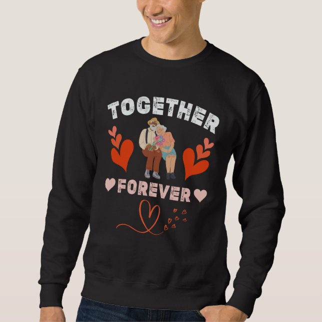 Sudadera Old married couple matching anniversary couple ret (Anverso)