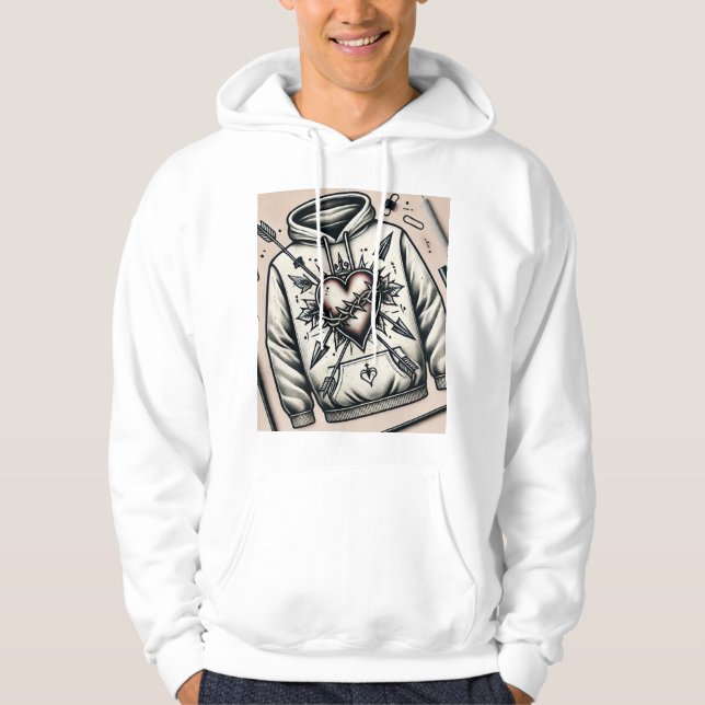 Sudadera Old School Heart Tattoo Hoodie (Anverso)