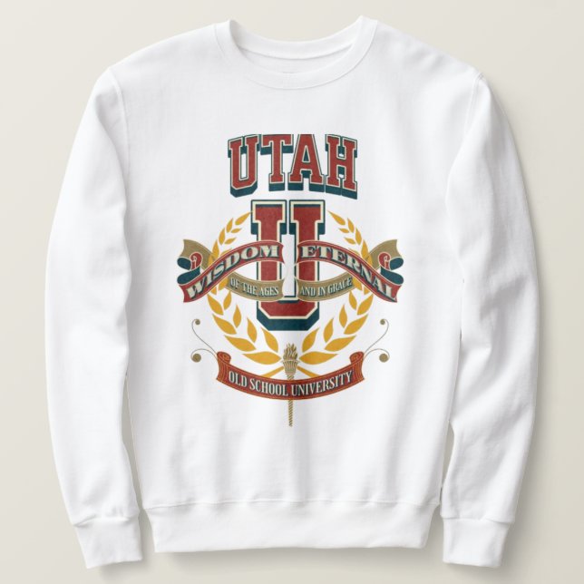 Sudadera Old school University of Utah  (Anverso del diseño)