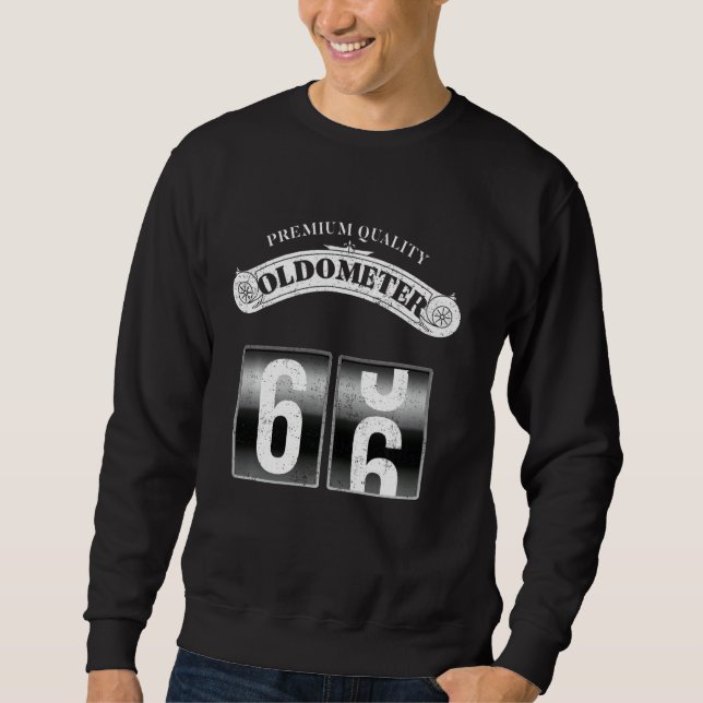 Sudadera Oldometer Retro 65-66 Gracioso 66º cumpleaños (Anverso)
