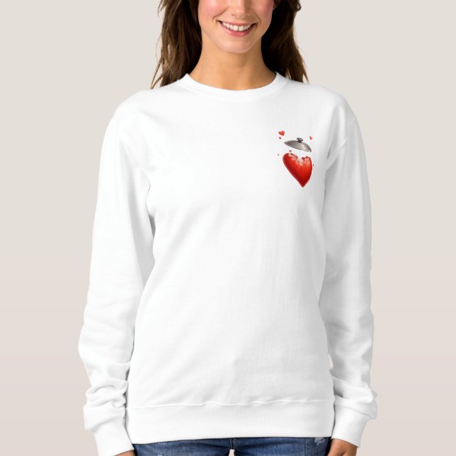 Sudadera Olla de corazón desbordante: amor firme con burbuj (Anverso)