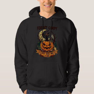 Sudadera Olvidar Caramelo Solo Dame Gato Halloween Calabaza
