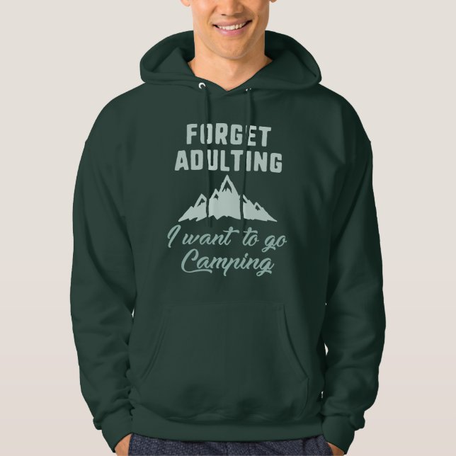 Sudadera Olvidar el camping adulto (Anverso)