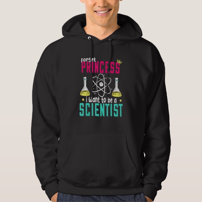 Sudadera Olvidar princesa quiero ser una niña científica ci (Anverso)