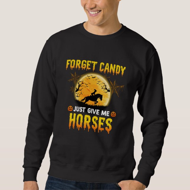 Sudadera Olvídate de Candy, solo dame ideas de caballos (Anverso)