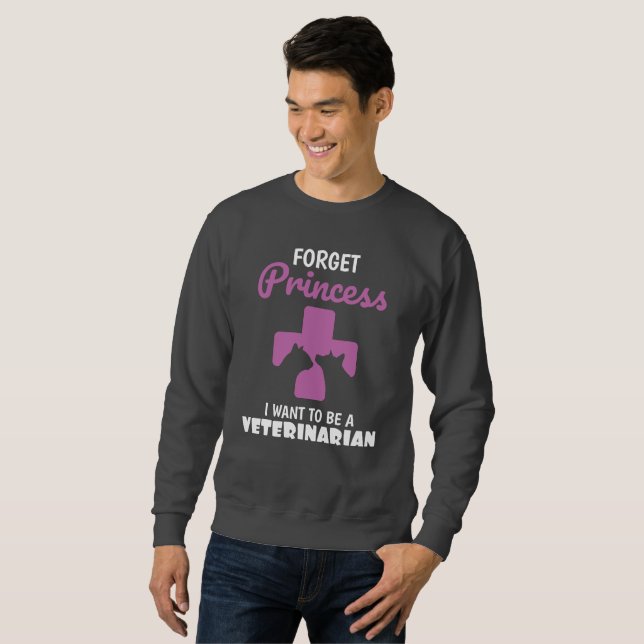 Sudadera Olvídate de la princesa que quiero ser veterinaria (Anverso completo)