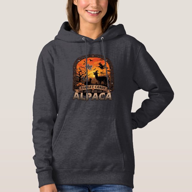 Sudadera Olvídate de los dulces dame fantasmas de alpaca de (Anverso)