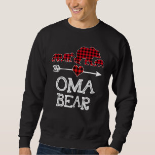 Sudadera Oma Bear Navidades Pajama Red Plaid Buffalo Family