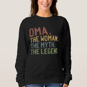 Sudadera Oma La Mujer El Mito La Abuela Retro De La Leyenda