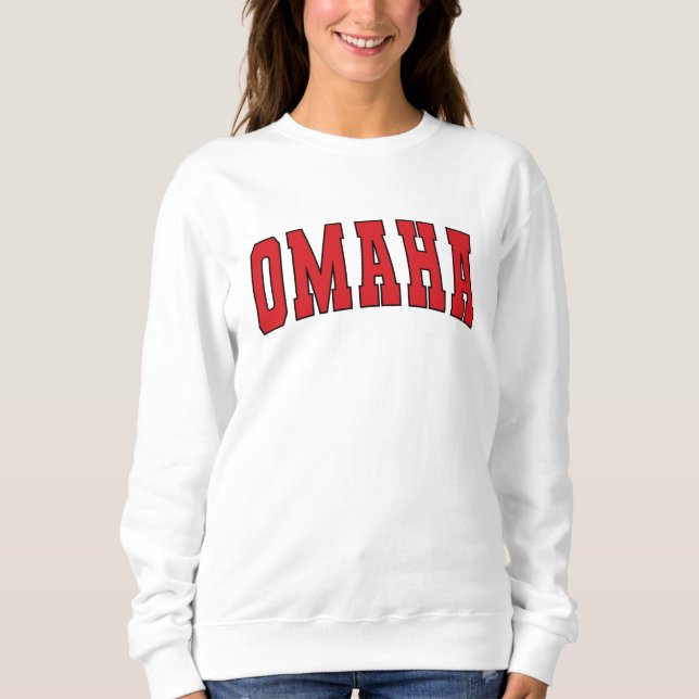 Sudadera Omaha Nebraska Vintage College Style Sweatshirt (Anverso)