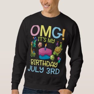 Sudadera Omg es mi cumpleaños el 3 de julio feliz para mí