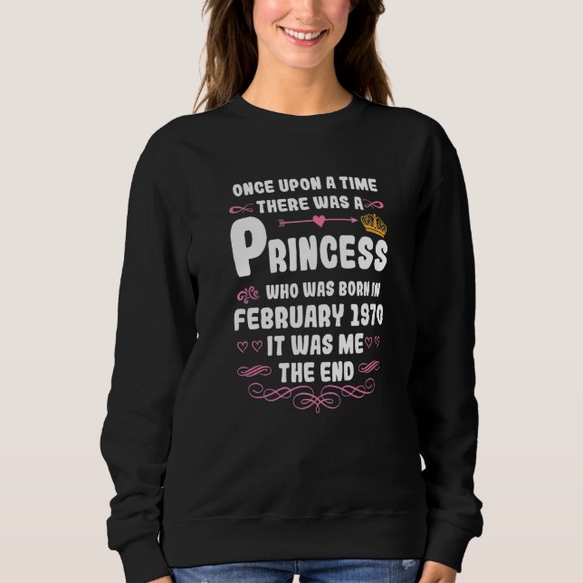 Sudadera Once upon a time there was a princess. February 19 (Anverso)