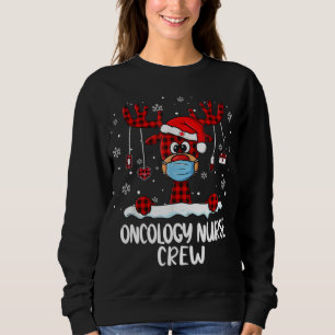 Sudadera Oncología Enfermería Ropa de reno Santa Hat Nursi